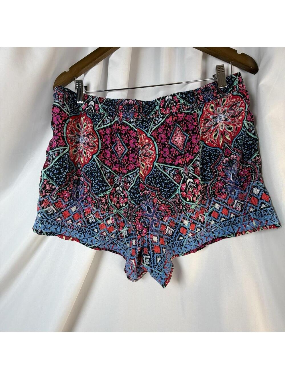 Gap Shorts Women's Boho Elastic Waist Tasseled Drawstring Embroidery Size Large - Picture 6 of 9